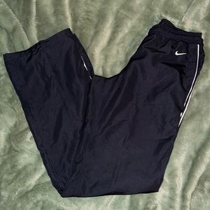 Nike straight leg pants, lightweight windbreaker type material, black/white, S